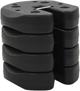 vidaXL 4x Gazebo Weight Plates Party Tent Accessory Outdoor Tent Base Parasol Weight Bag Leg Canopy for Patio Black 220x50mm Concrete