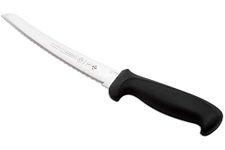 Mundial 10-Inch Curved Micro-Serrated Edge Bread Knife, Black