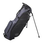 Wilson Staff Golf Bag, EXO Lite Stand Bag, Carrying/Trolley Bag, 4 Compartments for Various Irons, Black/Grey