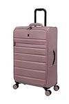 it luggage Census 27" Softside Checked 8 Wheel Spinner, Soft Pink, 28", It Luggage It Luggage Census 27" Softside Checked 8 Wheel Spinner