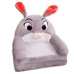 Foldable Toddler Chair Lounger,Children's Couch Sofa Backrest Chair Learning Chair Infant Foldable Seat Feeding Chair for Teens/Toddlers/Baby (Rabbit)