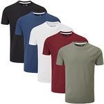 Charles Wilson 5 Pack Plain Crew Neck T-Shirt (Large, Essentials Type 22)