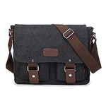 XFLYP Messenger Bag Mens, Men Shoulder Bags Canvas Satchel Cross Body Messenger School Working Satchel Briefcase, with Multiple Pockets for Work, School, Traveling and Daily Use, Grey