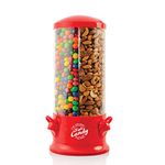 Handy Gourmet The Original Triple Candy Machine - Fun Candy & Nut Dispenser - New & Improved (Red) - 360 Degree and 3 Compartments