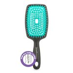 Curl Keeper Flexy Hair Brush, Turquoise - Detangling Hair Brush with Flexible Bristles for Shower Use, Combing Through Curls & Removing Tangles - Lightweight Hair Accessories for All Hair Type