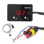 Exhuast Gas Temp Gauge Meter, Akozon Universal Red LED Digital Display Exhaust Gas Temperature Gauge for 12V Vehicle