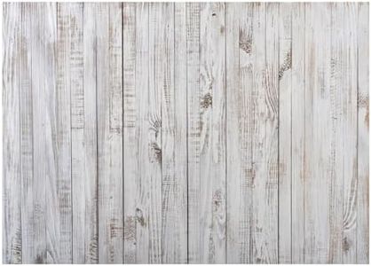 WOLADA 7x5FT Vintage Wood Backdrop Retro Rustic White Gray Wooden Floor Backdrops for Photography Kids Adult Photo Booth Video Shoot Vinyl Studio Prop 11890