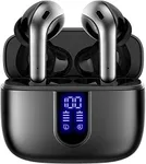 TAGRY Bluetooth Headphones True Wireless Earbuds 60H Playback LED Power Display Earphones with Wireless Charging Case IPX5 Waterproof in-Ear Earbuds with Mic for TV Smart Phone Laptop Computer Sports