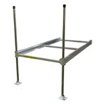 MotoAlliance DIY Aluminum Frame Dock Kit - Lightweight with Galvanized Steel Posts includes Frame Posts Plates Hardware