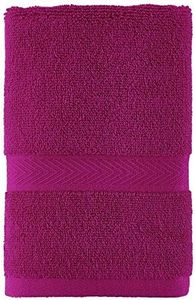 Tommy Hilfiger Modern American Solid Hand Towel, 16 X 26 Inches, 100% Cotton 574 GSM (Raspberry Rose)