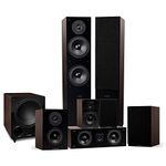 Fluance Elite High Definition Surround Sound Home Theater 7.1 Speaker System Including Floorstanding Towers, Center Channel, Surround, Rear Surround Speakers, and DB10 Subwoofer - Walnut (SX71WR)