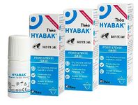 3 x Hyabak Eye Drops - Moisturising & Refreshing Drops | Gentle and Long-Lasting Relief From Long Screen Use & Contact Lens Wearers | Preservative-Free | Pack of 3 x 10ml (900 Drops)