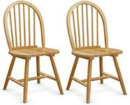 COSTWAY Set of 2 Dining Chairs, Sol