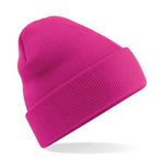 MKR Beanie Hat Men’s Women’s Unisex Warm Soft Knit Cuffed Winter Hat - Hot Pink