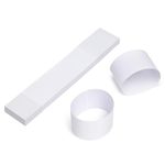 L LIKED 100 Blank White Banknotes Bands for Cash, Self Adhesive Currency Straps, 205 x 39mm Bill Wrappers