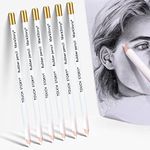 6 PCS Eraser Pencils for Artists Rubber Pencil Highlight Eraser, Pencil Rubber Wooden Sketch Eraser Pen Eraser Pencil for Sketching Charcoal Sketch Drawings Pencil Erasers for Artists Revise Erasing