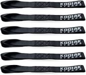 Soft Loop Tie Down Straps - 1.5 x 18 inches- 10,000 lb Load Capacity - Black 6 Pack - Loops for Securing ATV, UTV, Motorcycles, Scooters, Dirt Bikes, Lawn & Garden Equipment by KODIAK STRAPS
