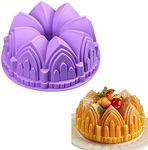 RKPM HOMES Crown Castle Cake Mold Silicone Baking Molds Party Cake Bakeware for Your Birthday Dessert, Cake, Bread, Tart, Pie, Flan and More