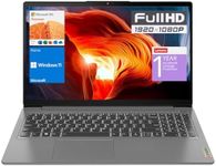 LENOVO IdeaPad 1 Laptop, 15.6” FHD Display, Intel Celeron N4500 Processor, 12GB RAM, 512GB SSD, SD Card Reader, Numeric Keypad, HDMI, Wi-Fi 6, Windows 11 Home, 1 Year Office 365, Grey