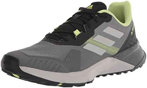 adidas Men's Terrex Soulstride Trail Running Shoes, Grey/Grey/Pulse Lime, 11.5