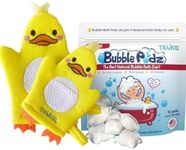 TruKid Cherry Bubble Podz & BubbleGlove Set – Bubble Bath Pods with 2 Wash Gloves for Kids and Parents
