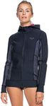 Roxy Womens 1.0 Syncro Paddle Front Zip Hooded Jacket FLT Wetsuit Top - Black/Jet Black | 10