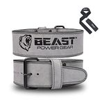 Beast Power Gear Weight Lifting Belts- Free Strap 4” Wide 10mm Thick for Weightlifting Powerlifting Bodybuilding Lifting Belt Superior Back Support Weight Belts for Men Women