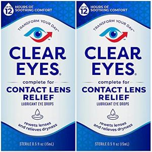 Clear Eyes Eye Drops, Contact Lens Multi-Action Relief,2 Count