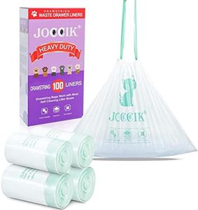 Drawstring Litter Box Liners Compatible with Robot, Heavy Duty Self-Cleaning Litter Boxes Waste Drawer Liners Replacement Bags (100pcs)