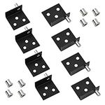 UFURMATE Pivot Hinge, 4 Sets Concealed Shaft Cabinet Door Pivot Hinges Cabinet Wood Door Hinges with Pin Door Hinges with Bushing for Free-Swinging Wood Cabinet Door (Black)