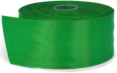 Stuffvisor Satin Green Ribbon - 2 inches x 50 Yards, Double Face Solid Color Ribbon Roll, 100% Polyester Ribbon for Gift Wrapping, Crafts, Hair and Multiple Decorations