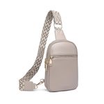 DIOMO Anti Theft Small Sling Bag for Women Cross Body Bag Trendy, RFID Fanny Packs Vegan Leather for Women Travel Belt Purse, 1-grey, Classic Fashion Retro