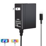 Switch Charger for Nintendo Switch and Lite OLED with 5FT Charging Cable, AC Power Supply Adapter for Nintendo Switch with Charging Cable Cord, Output 15V2.6A Support Switch TV Dock Mode