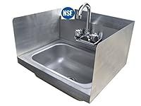 Stainless Steel Hand Sink with Side