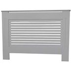 AVC Designs Kensington Radiator Cover Medium (112 x 19 x 82cm) MDF Grey Grill Wood Cabinet