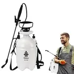 EDOU Direct Pump Pressure Sprayer - Pressurized Lawn and Garden Water Spray Bottle with Adjustable Nozzle - Portable and Handheld Sprayer - Translucent Bottle for Water Level Control