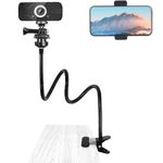 SUNNINGUP Webcam Mount and Phone Holder, Camera Clamp Gooseneck Stand for Logitech Webcam C925e C922x C922 C930e C930 C920 C615,GoPro Hero10/9/8/7/6/5, Hero Max, Arlo Ultra/Pro2/3, Phone