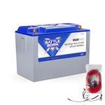 Battle Born Batteries Lithium-Ion (LiFePO4) Deep Cycle 12V Battery 100Ah Heated – Safe & Powerful Drop-in Replacement for RV, Van, Marine, Off-Grid – Cylindrical Cells, Internal BMS