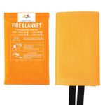 SAFEYURA Fire Blanket for Home Kitchen Silicone Coated fire Extinguisher Safety Blanket 1x2 Mtr Pack of 1