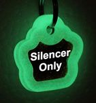 io tags Pet ID Tags Silencer for Dog and Cat Glitter Paw Print Tag (Silencer Only)