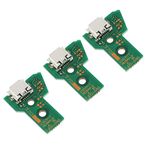 ECSiNG 3pcs JDS-040 Interface Board Replacement Charging Port Assembly Compatible with PS4 Pro Repair Part Micro USB Adaptor Charger Socket Board Connector Module