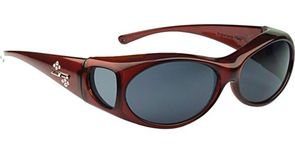 Jonathan Paul Fitover Sunglasses Aurora AR003S Claret Wine Frame Gray Polarized