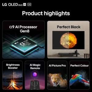 LG 65" OLED 4K TV – Ultra HD Smart OLED65C55LA