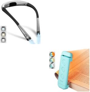 Glocusent Book Light, Bendable Neck Light, Book Light for Reading in Bed, Book Lovers Gifts