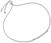 Lucky Feather Milestone 12th Birthday Gifts - Sterling Silver Dipped Beads Bracelet on Adjustable 7”- 8” Cord - 12 Year Old Gifts