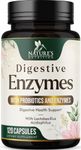 Digestive Enzymes Plus Prebiotics & Probiotics 1000mg - Natural Pancreatic Support Supplement for Better Digestion - Gas, Constipation & Bloating Relief by Nature's Nutrition - 120 Capsules