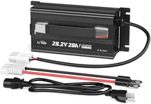 LiTime 29.2V 20A LiFePO4 Battery Charger Designed for 24 Volt LiFePO4 Battery, 4 Built-in Safety Protections, Support 0V Charging Function to Reactivate or Repair Long-unused Battery