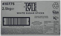 Tate and Lyle Sugars White Sugar Sticks (Pack of 1000)