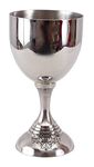 INDIAN ART VILLA Steel Wine Glass Goblet Cup|Serving Drinking Wine Whisky|Volume 270 ML