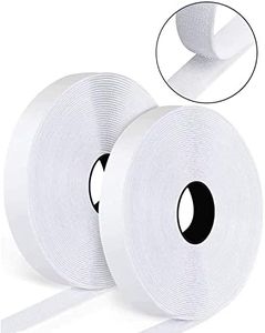 FRUITLET® Velcr Adhesivo Fuerte Blanco 5 m Largo, Velcr Doble Cara 16 mm Ancho, Belcro Adhesivo Doble Cara 1 Par, Velcr para Coser, Mosquitera, Hogar, Colegio, Office